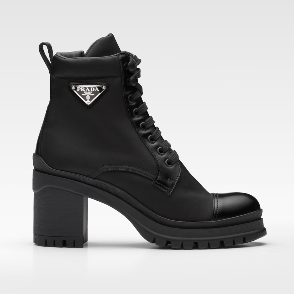 Authentic Prada laced booties.